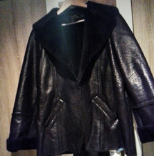 Sarah KERN Winter Jacke Gr. 46 Schwarz TEDDY