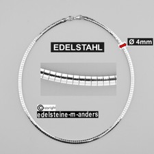 Omega Collier Kette Edelstahl Halskette Anhängerkette Halsreif Schmuckkette 45cm
