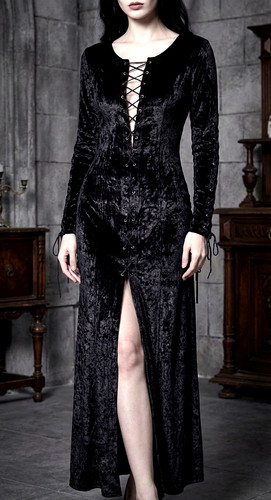 Gothic samtkleid mantel - gothic,