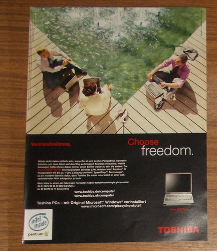 Seltene werbung toshiba tecra - toshiba,