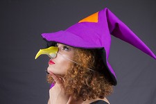 Hexennase in bunten Farben Nase Hexe Latexnase Halloween Kostüm 129059813