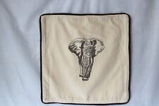 Kissenbezug ca. 40 x 40 cm Baumwolle Samt Applikation Elefant