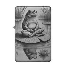 Frosch Feuerzeug Yoga Mindset Lasergravur + Gravurtext personalisierbar