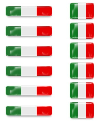 12x gel aufkleber italien - gel,