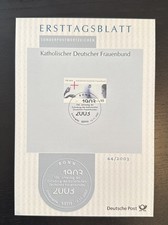 Ersttagsblatt 44/2003 - Katholischer Deutscher Frauenbund