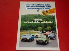 CITROEN 2 CV Club Dyane Acadiane LNA Visa GSA CX Prospekt Brochure Depliant 1980