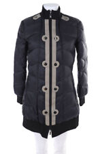 MARITHÉ+FRANÇOIS GIRBAUD Daunen-Mantel I 42 = D 36 schwarz greige Inlay