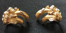 Orig Carrera y Carrera Gelbgold-Brillant Ohrstecker Clips (750) Dolphin/Delphin 