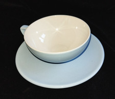 Tasse mit Untertasse Melitta "Minden" pastellblau, 60er Jahre, Vintage