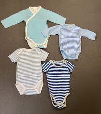 4 blau weiß gestreifte Bodies