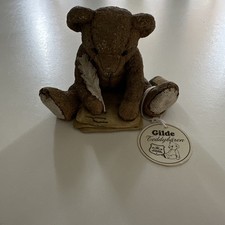 Gilde Teddybären Handwerk mit Schreibfeder Papier Tintenfass Handarbeit gemalt 