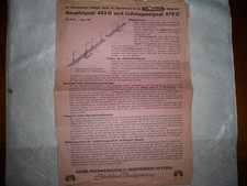Märklin Anleitung Signale 443G und 479G von 1948  Schnäppchen