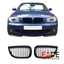 KÜHLERGRILL EINZELSTEG NIEREN SCHWARZ GLANZ FÜR BMW 1er E81E87 04-11 VORFACELIFT