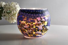 Leuchtglas snowy town, Schnee