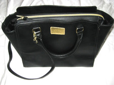 H&M Shopper schwarz Handtasche Schultertasche LOVE Logo Henkeltasche