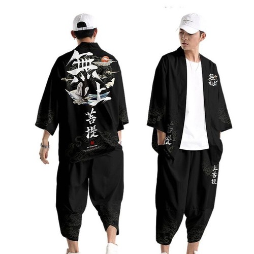 Herren kimono mantel jacke - mantel, top