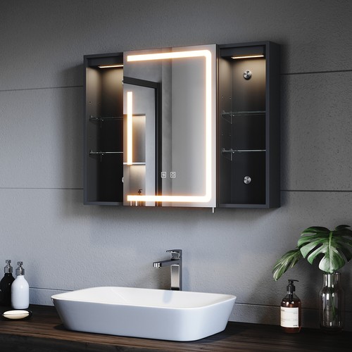 Spiegelschrank 80x60 mit - , led