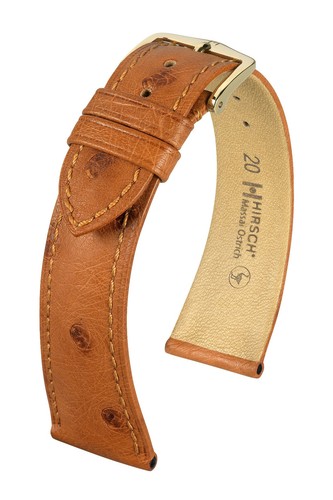 Straussenleder armband hirsch - straussenleder,