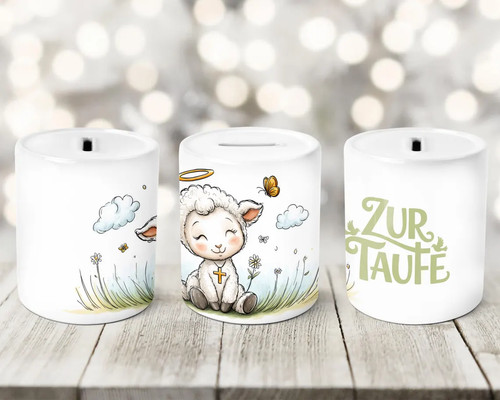 Spardose zur taufe - spardose, mit