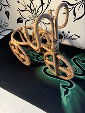 Rattan Fahrrad Deko – Pflanzkorb / Blumentopfhalter Vintage Stil