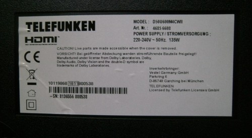 Telefunken zoll fernseher - telefunken, 50