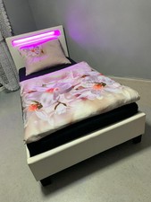 Polsterbett Mandalay.  90x200 Mit led Und Fernbedienung