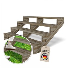 Terrassentreppe Kiefer imprägniert Treppe mit Stufen Wangentreppe