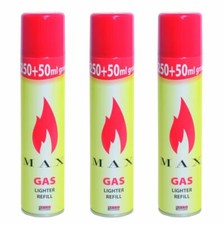 3x Feuerzeuggas MAX 300ml