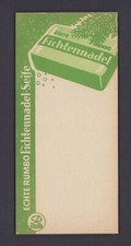 FREITAL, Zettel-Block um 1950, Rumbo Seifen-Werk Fichtennadel-Seife