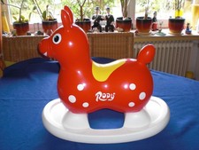 Rody rot & Wippe - Hopser Hüpfer Pferd Hüpfpferd Schaukelpferd