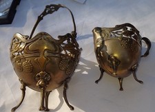 Jugendstil Kännchen und Schale mit Gläsern