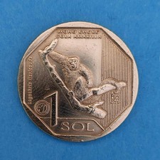 PERU 1 NUEVO SOL 2019 ⭐ MONO CHORO COLA AMARILLA ⭐ KM # 415