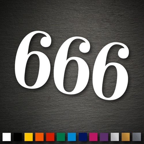 14043 666 aufkleber 49x95mm - 14043,
