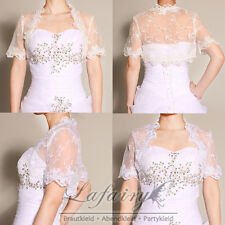 Jacke Bolero für Hochzeit Party Brautjäckchen Kurzarm