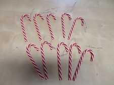 10 Zuckerstangen-Kunststoff-Christbaumschmuck-Baumschmuck-Deko -Weihnachten