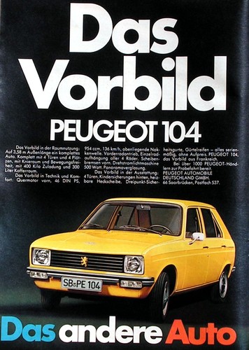 Peugeot 104 originale - 104,