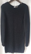 "Hallhuber Donna" Strick-Kleid, Gr. 38, schwarz, 80% Viskose, Made in Italy