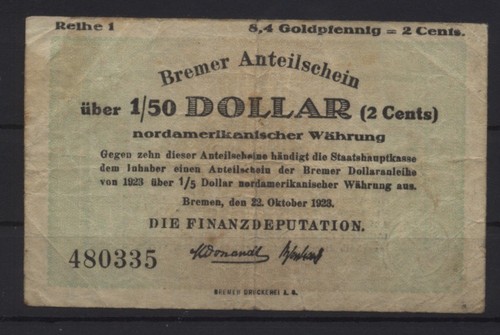 26765 gold notgeld bremen - [26765],