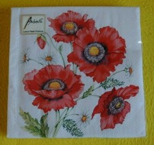 20 Servietten Klatschmohn Mohn