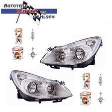 SCHEINWERFER LINKS+RECHTS MIT H1/H7 OSRAM GLÜHLAMPEN FÜR OPEL CORSA D 2006-2011