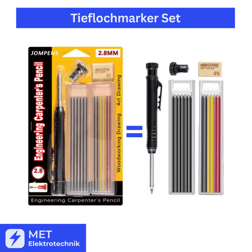 Tieflochmarker set - tieflochmarker, –