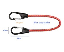 47cm bis 65cm Gummi Seil Spannseil mit Karabinerhaken Haken