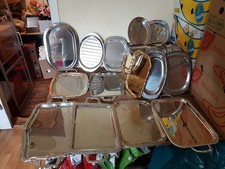 Edelstahl Serviertablett Servierplatten Service Tablett Platte