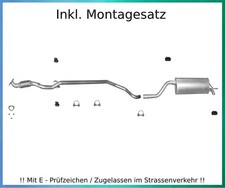 Auspuffanlage ab Kat Opel Corsa D 1.2 Auspuff Endtopf Mittelrohr Flex Motagesatz