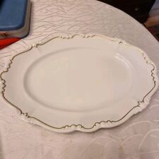 Rosenthal Pompadour weiß mit Goldrand - Platte oval ca. L 47 cm !!!! B 34 cm 