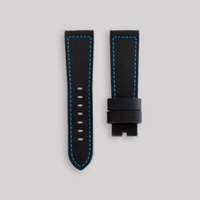 Panerai Black Matt Leather calf 26/22mm watch strap #732