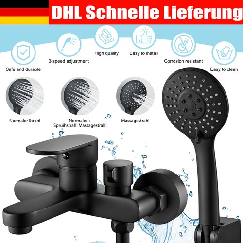 Schwarz badewannenarmatur - schwarz,