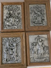 Vier Zinn-Reliefs „Die vier