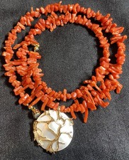 Halskette Echt Natur Koralle