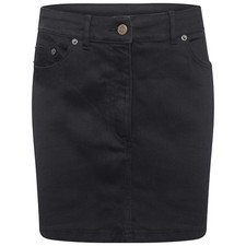 DeMina Damen-Minirock schwarz Denim Western Stretch schwarz - Dianne